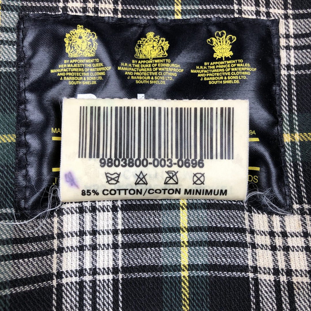 1990'S Barbour MOORLAND Old 3-Warrant Oiled Hunting Jacket, Made in England, Size C46 (Men's XL equivalent) cotton Khaki type brown Vintage Second Hand