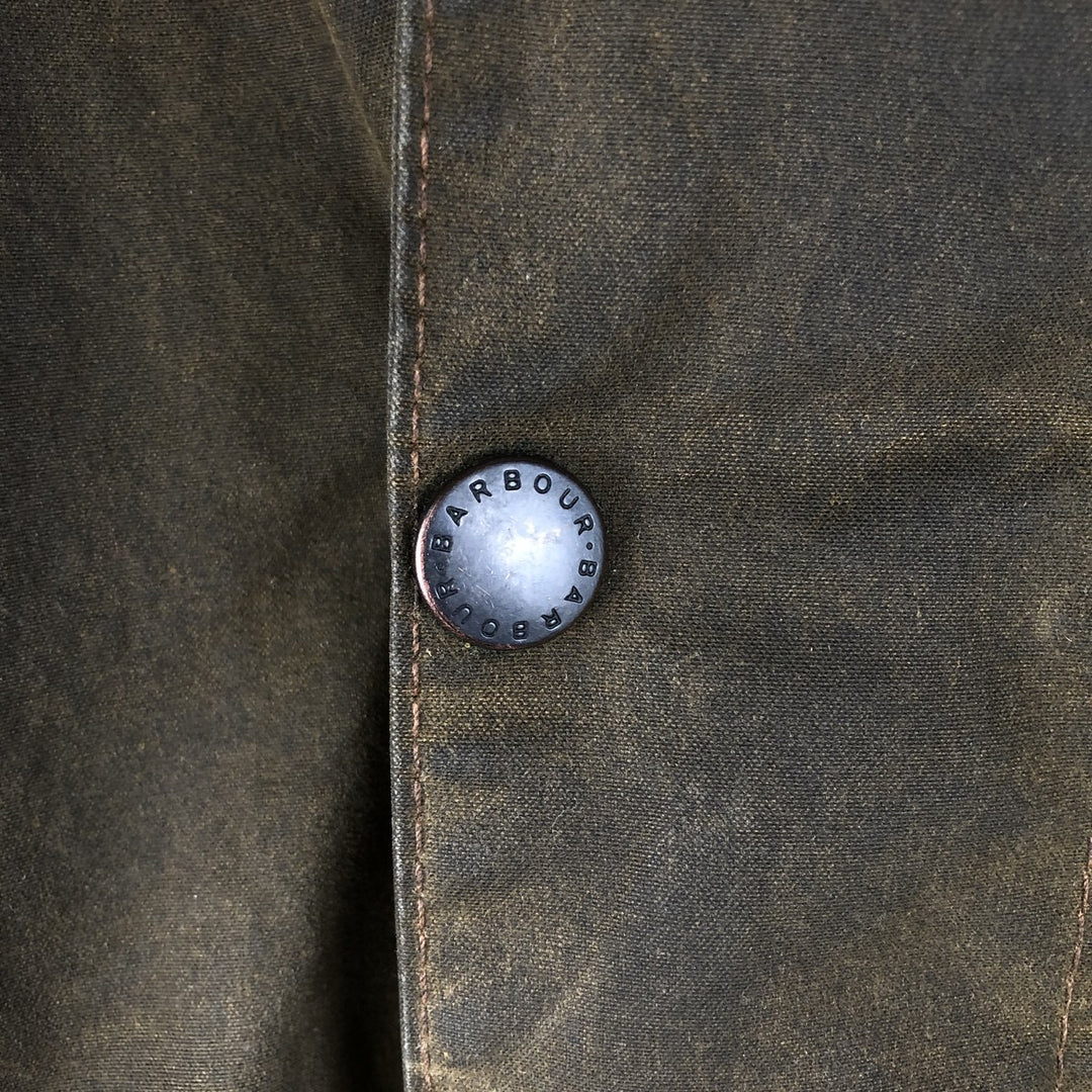 1990'S Barbour MOORLAND Old 3-Warrant Oiled Hunting Jacket, Made in England, Size C46 (Men's XL equivalent) cotton Khaki type brown Vintage Second Hand