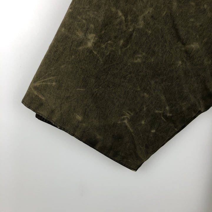 80s-90'S Barbour Gamefair Old 3-Warrant Waxed Cotton Oiled Jacket, Made in England, Size C38 (Men's M equivalent) cotton Khaki type Vintage Second Hand