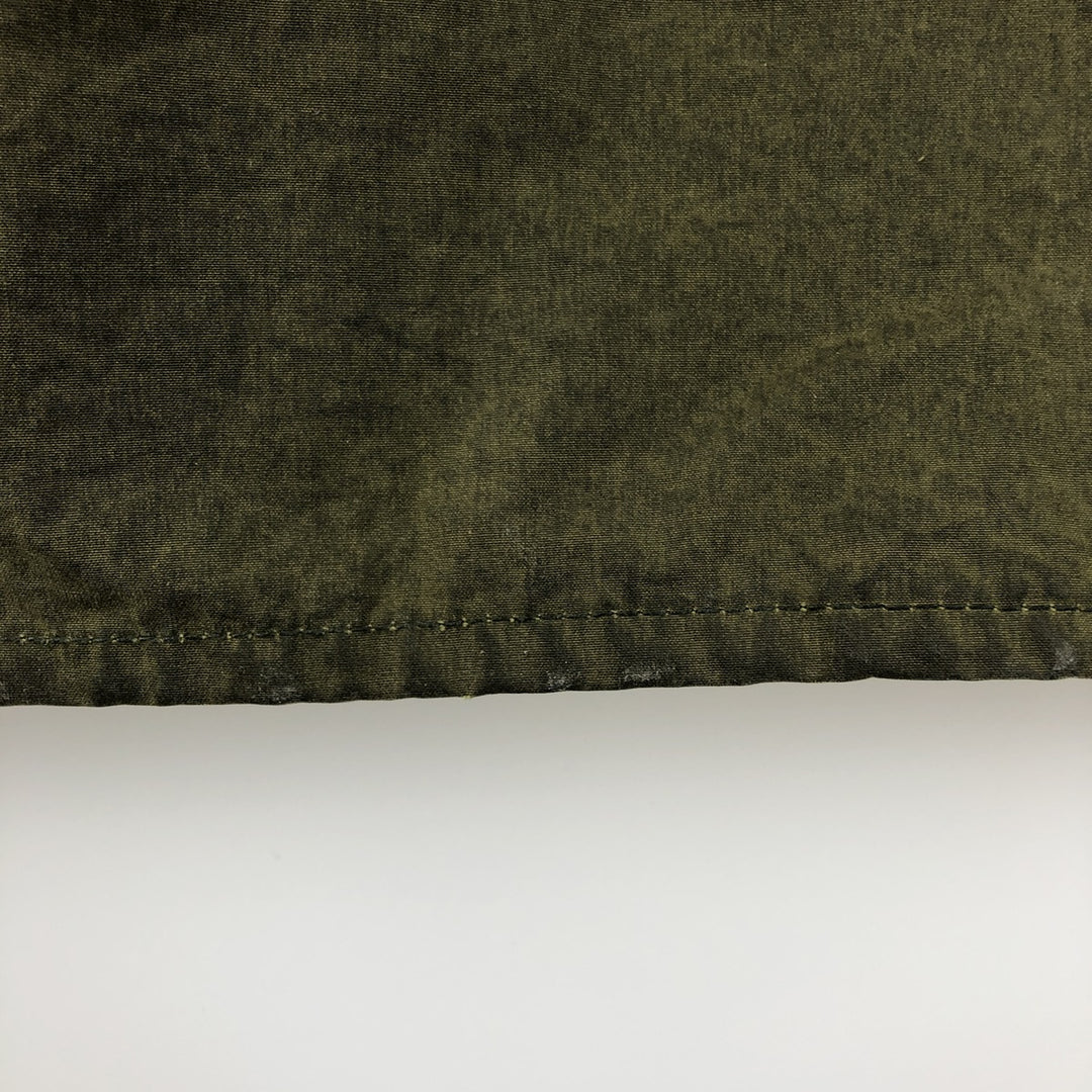 80s-90'S Barbour BORDER (formerly 3 Warrant) waxed cotton oiled jacket, Made in England, C38, Men's Medium cotton Khaki type Vintage Second Hand