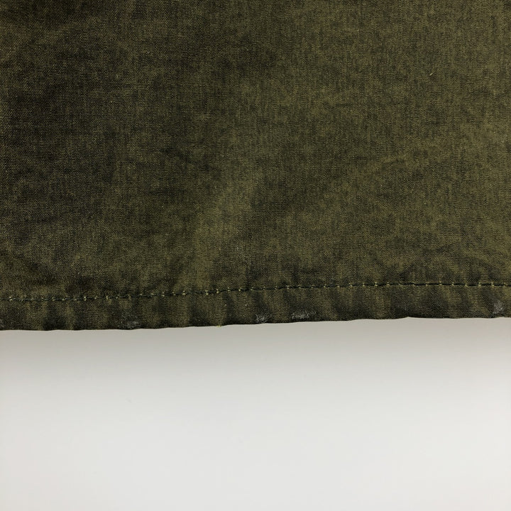 80s-90'S Barbour BORDER (formerly 3 Warrant) waxed cotton oiled jacket, Made in England, C38, Men's Medium cotton Khaki type Vintage Second Hand