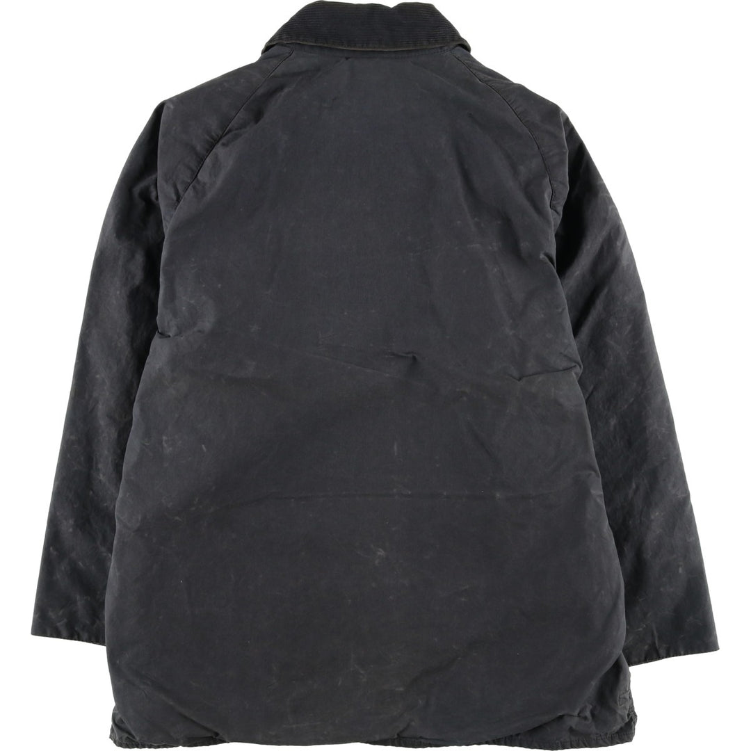 Vintage 1980s-1990'S Barbour Beaufort 3 Warrant Oiled Hunting Jacket, Made in England, C44, Men's Size L cotton navy blue type Vintage Second Hand