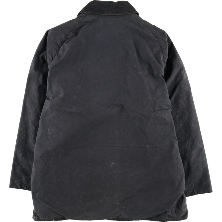 Vintage 1980s-1990'S Barbour Beaufort 3 Warrant Oiled Hunting Jacket, Made in England, C44, Men's Size L cotton navy blue type Vintage Second Hand