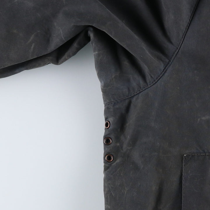 Vintage 1980s-1990'S Barbour Beaufort 3 Warrant Oiled Hunting Jacket, Made in England, C44, Men's Size L cotton navy blue type Vintage Second Hand