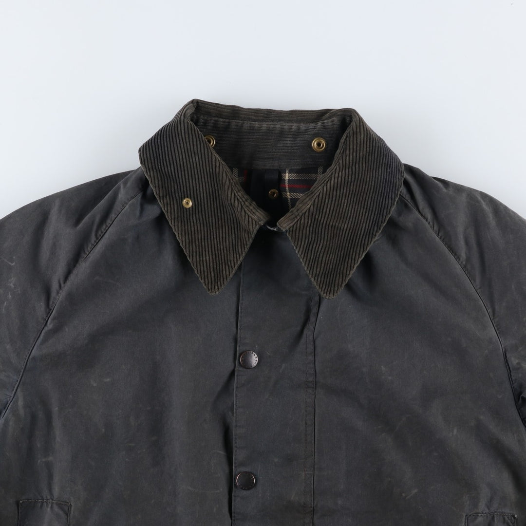 Vintage 1980s-1990'S Barbour Beaufort 3 Warrant Oiled Hunting Jacket, Made in England, C44, Men's Size L cotton navy blue type Vintage Second Hand