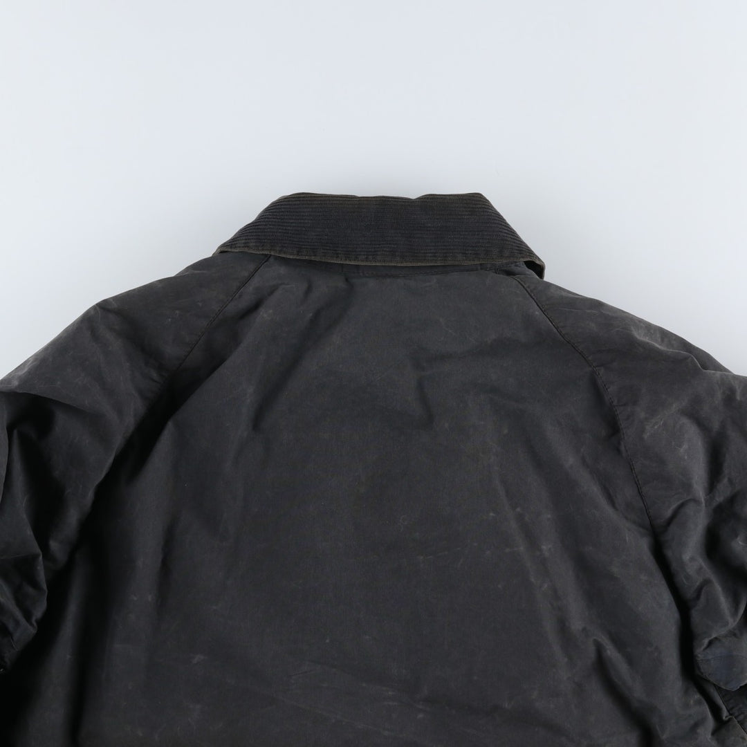 Vintage 1980s-1990'S Barbour Beaufort 3 Warrant Oiled Hunting Jacket, Made in England, C44, Men's Size L cotton navy blue type Vintage Second Hand