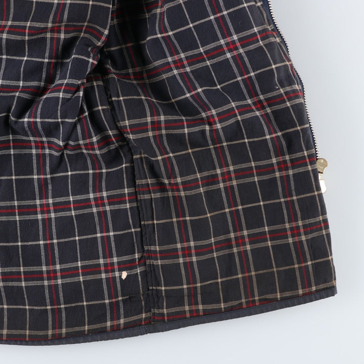 Vintage 1980s-1990'S Barbour Beaufort 3 Warrant Oiled Hunting Jacket, Made in England, C38, Men's Size Medium cotton navy blue type Vintage Second Hand