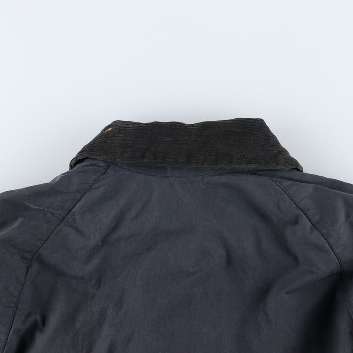 Vintage 1980s-1990'S Barbour Beaufort 3 Warrant Oiled Hunting Jacket, Made in England, C38, Men's Size Medium cotton navy blue type Vintage Second Hand