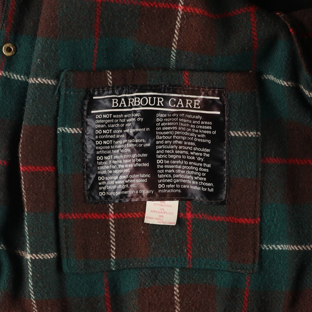 Vintage 1980'S Barbour Northumbria 2 Warrant waxed cotton oiled jacket, made in the UK, size M. unclear Khaki type Vintage Second Hand