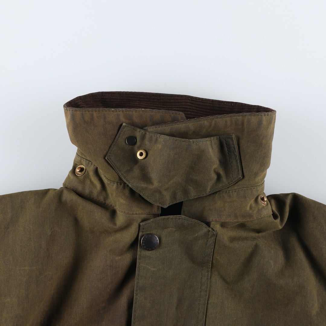 Vintage 1980'S Barbour Northumbria 2 Warrant waxed cotton oiled jacket, made in the UK, size M. unclear Khaki type Vintage Second Hand