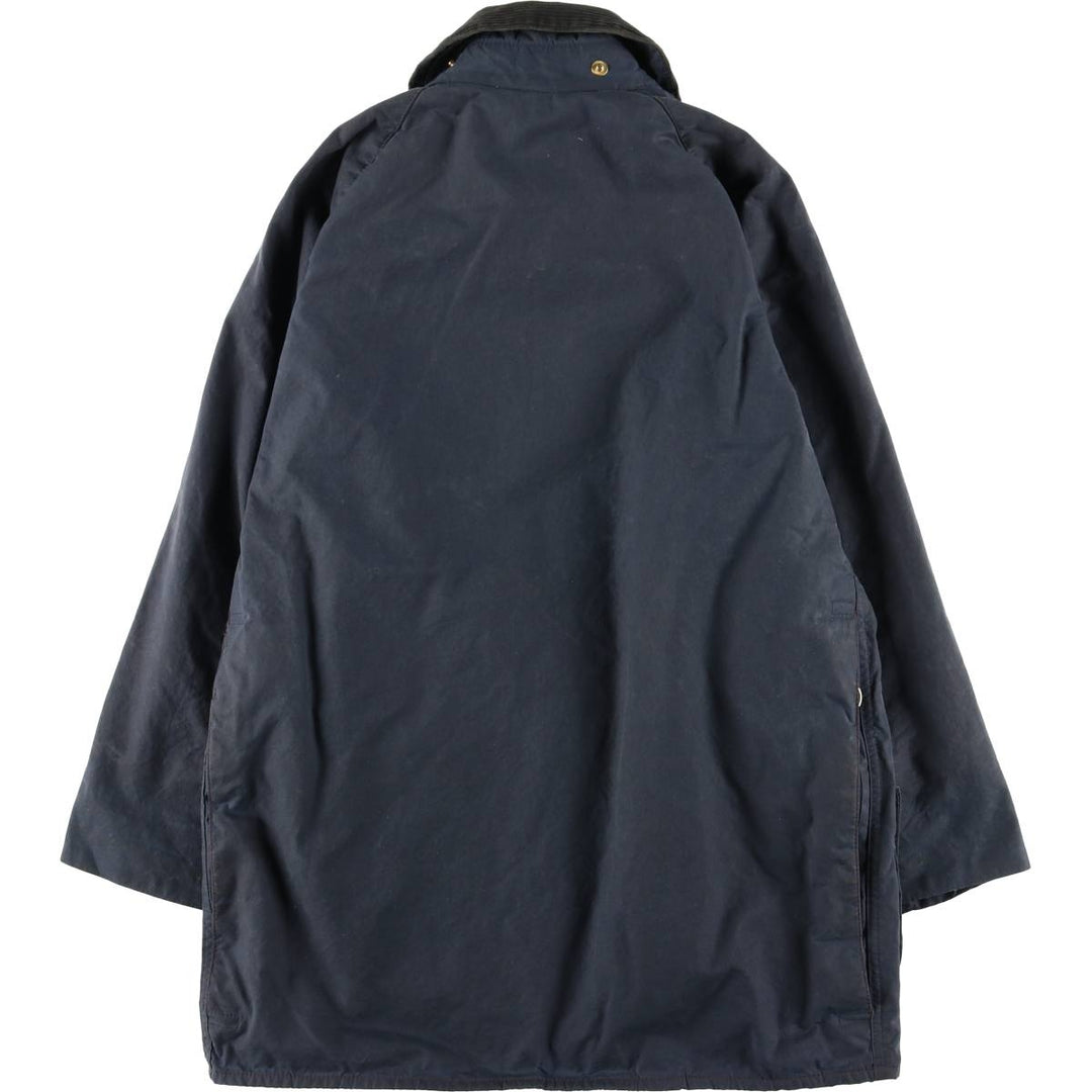 80s-90'S Barbour BEAUFORT 3 Warrant Oiled Hunting Jacket, Made in England, C36, Men's Size Small cotton navy blue type Vintage Second Hand