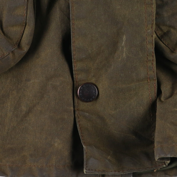 Vintage 1980'S Barbour Northumbria 2 Warrant waxed cotton oiled jacket, made in the UK, size S. unclear Khaki type Vintage Second Hand