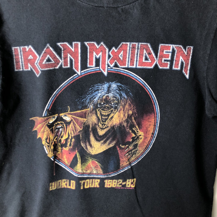 IRON MAIDEN Iron Maiden Band T-shirt Band T Men's M size cotton black type Vintage Second Hand