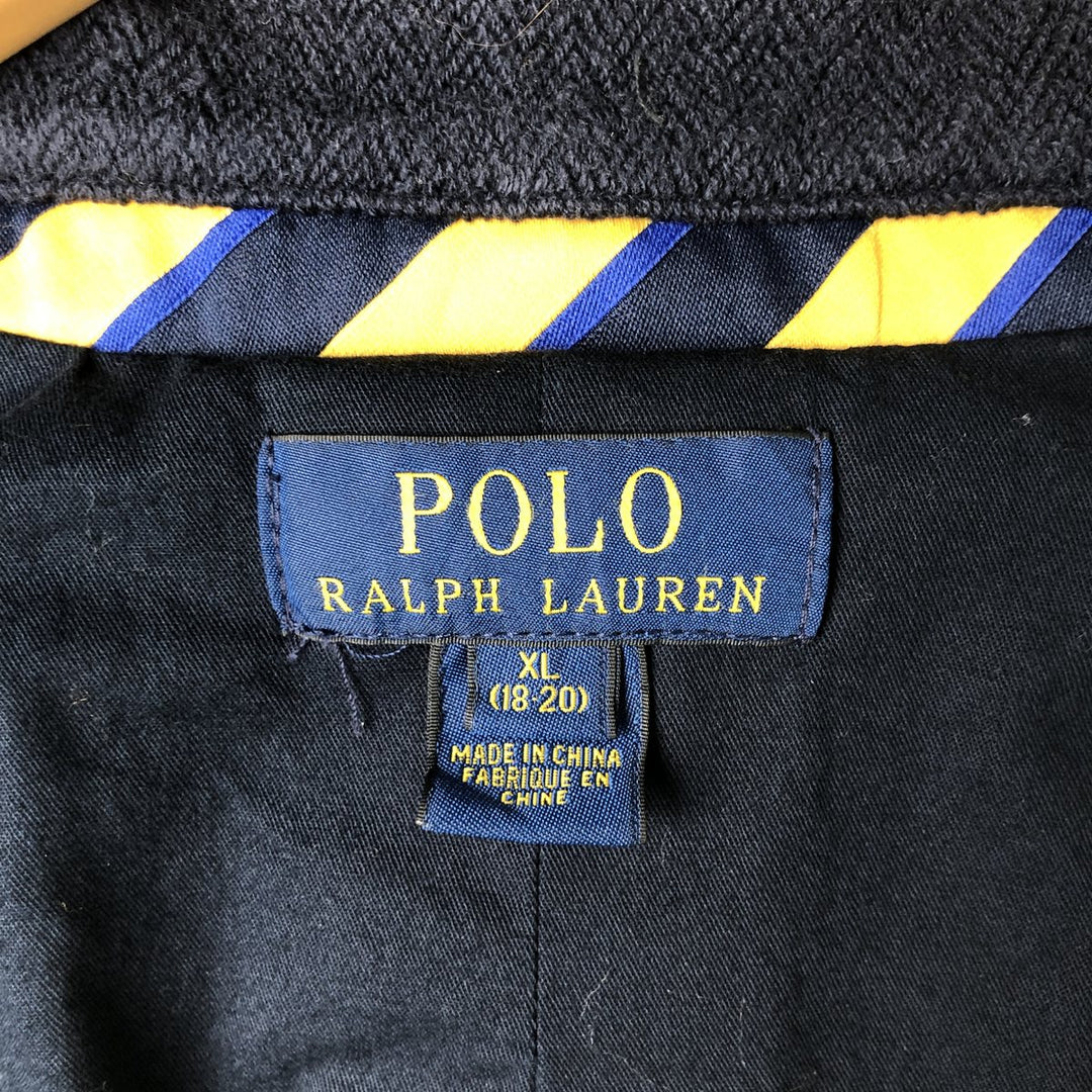 Ralph Lauren POLO RALPH LAUREN Herringbone Tailored Jacket Women's XL unclear navy blue type Vintage Second Hand