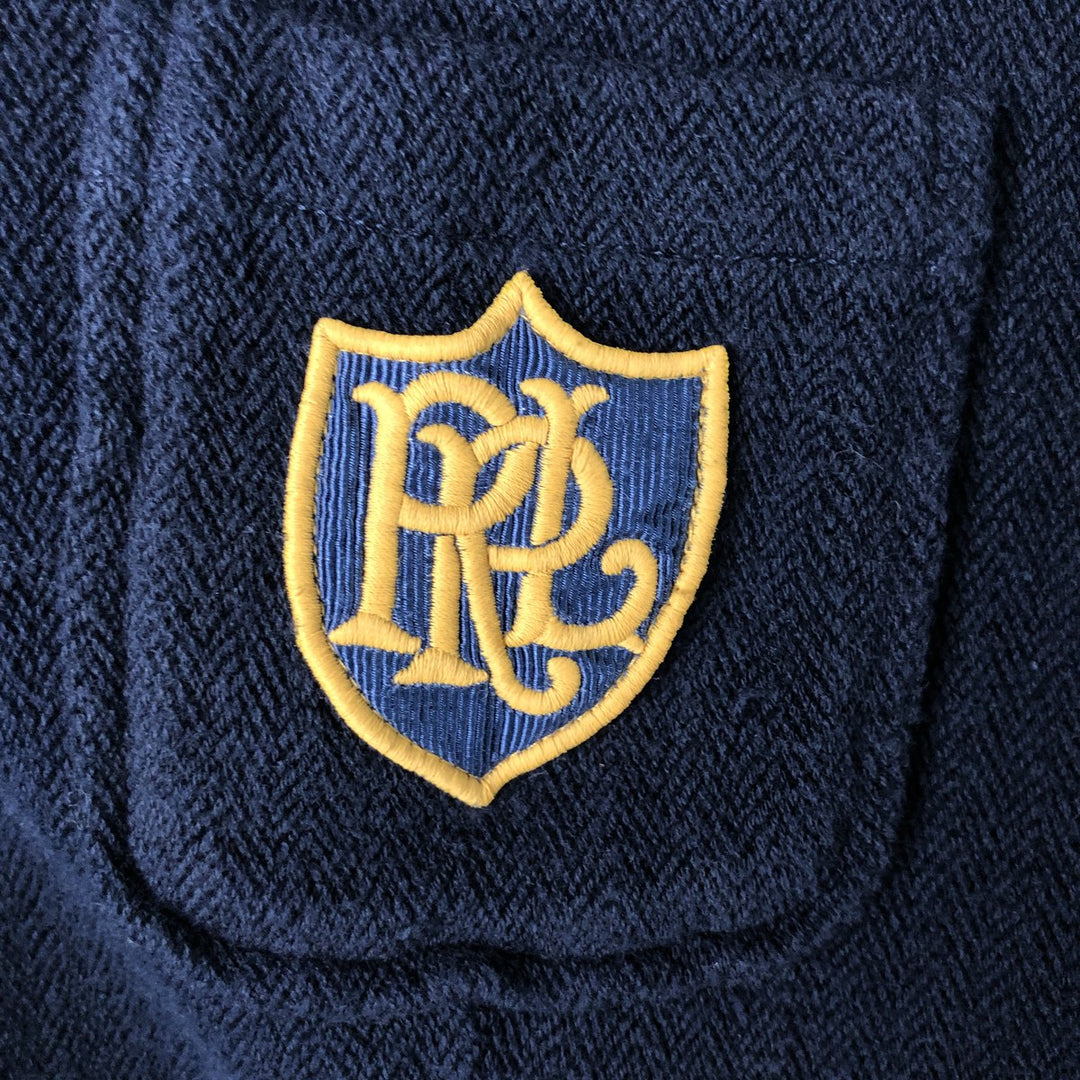Ralph Lauren POLO RALPH LAUREN Herringbone Tailored Jacket Women's XL unclear navy blue type Vintage Second Hand