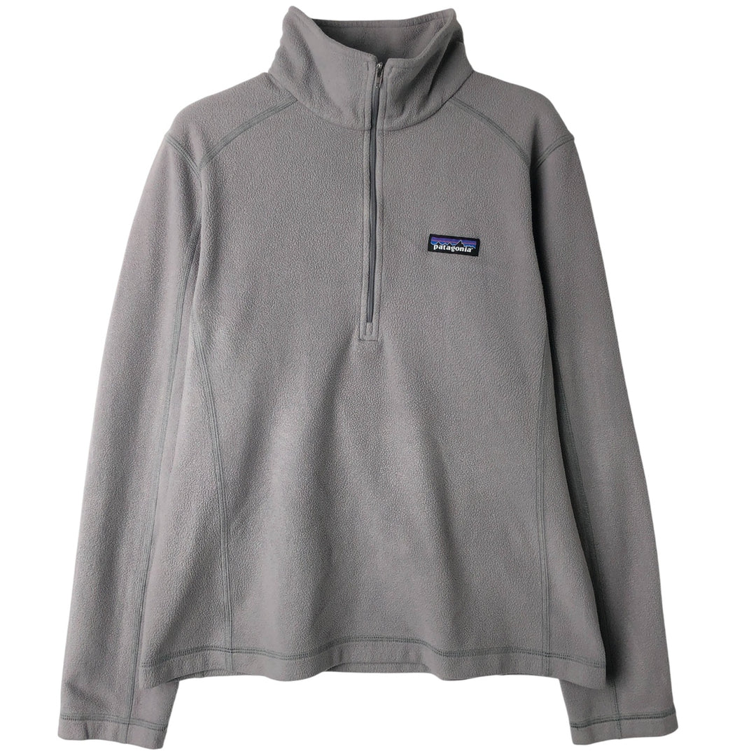 Patagonia Micro D 26278SP17 Half-Zip Fleece Pullover, Women's Size Medium polyester gray type Vintage Second Hand