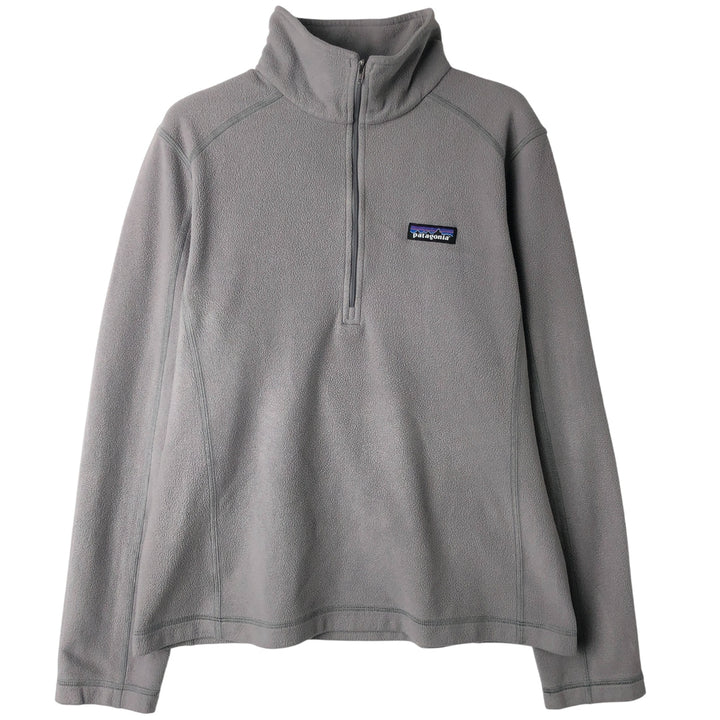 Patagonia Micro D 26278SP17 Half-Zip Fleece Pullover, Women's Size Medium polyester gray type Vintage Second Hand