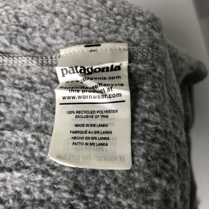 Patagonia Better Sweater Jacket 25543SP21 Fleece Jacket, Women's XL recycled polyester gray type Vintage Second Hand