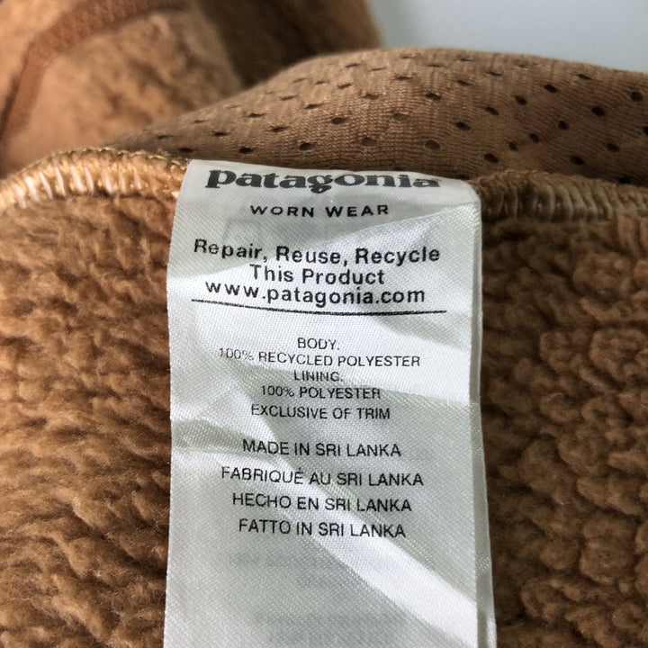 Patagonia Retro Pile Hoody 22806FA19 Fleece Full-Zip Hoodie, Women's, Size L recycled polyester brown type Vintage Second Hand