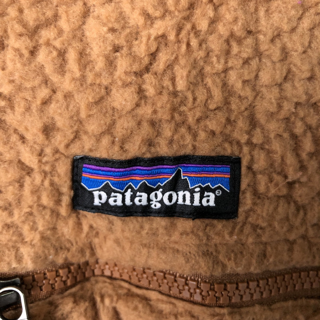 Patagonia Retro Pile Hoody 22806FA19 Fleece Full-Zip Hoodie, Women's, Size L recycled polyester brown type Vintage Second Hand