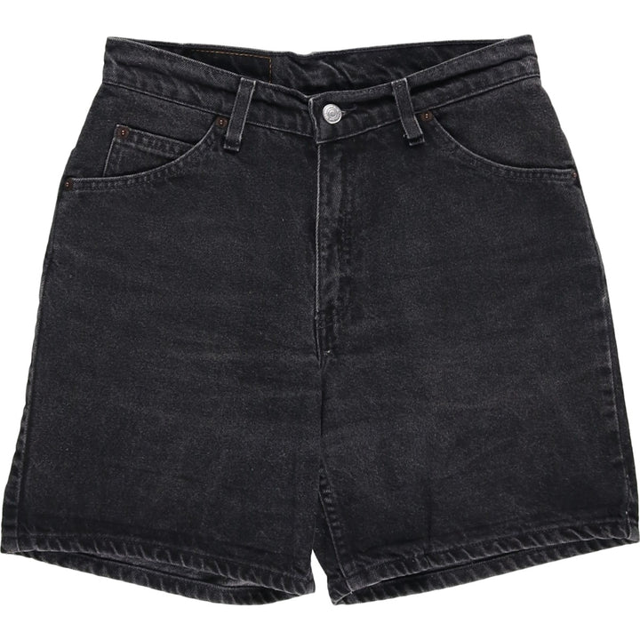 90'S Levi's 967 Relaxed Fit Denim Shorts with Orange Tab, Women's Size L (W29), Vintage cotton black type Vintage Second Hand