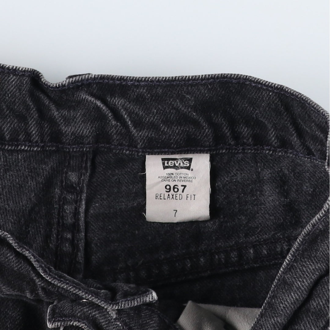 90'S Levi's 967 Relaxed Fit Denim Shorts with Orange Tab, Women's Size L (W29), Vintage cotton black type Vintage Second Hand