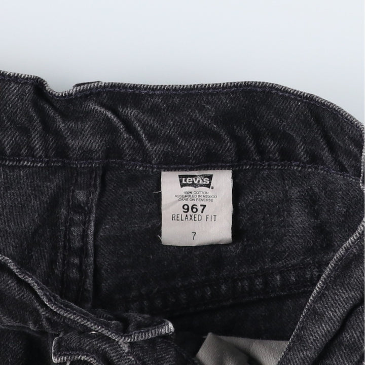 90'S Levi's 967 Relaxed Fit Denim Shorts with Orange Tab, Women's Size L (W29), Vintage cotton black type Vintage Second Hand