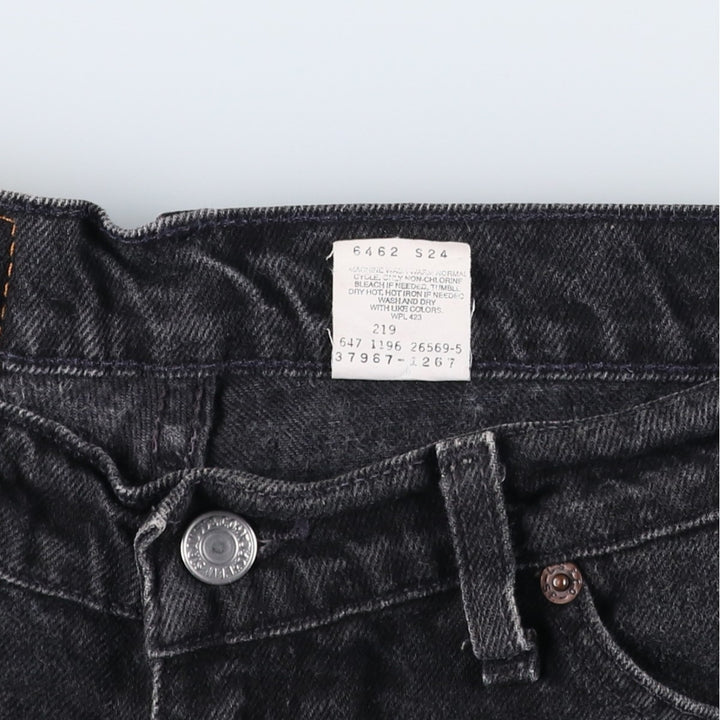 90'S Levi's 967 Relaxed Fit Denim Shorts with Orange Tab, Women's Size L (W29), Vintage cotton black type Vintage Second Hand