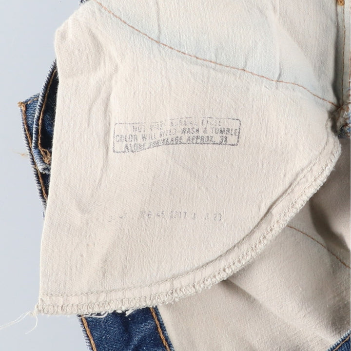 Vintage Levi's cut-off denim shorts with orange tabs, women's size XL (w31). unclear blue type Vintage Second Hand