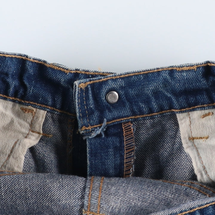 Vintage Levi's cut-off denim shorts with orange tabs, women's size XL (w31). unclear blue type Vintage Second Hand