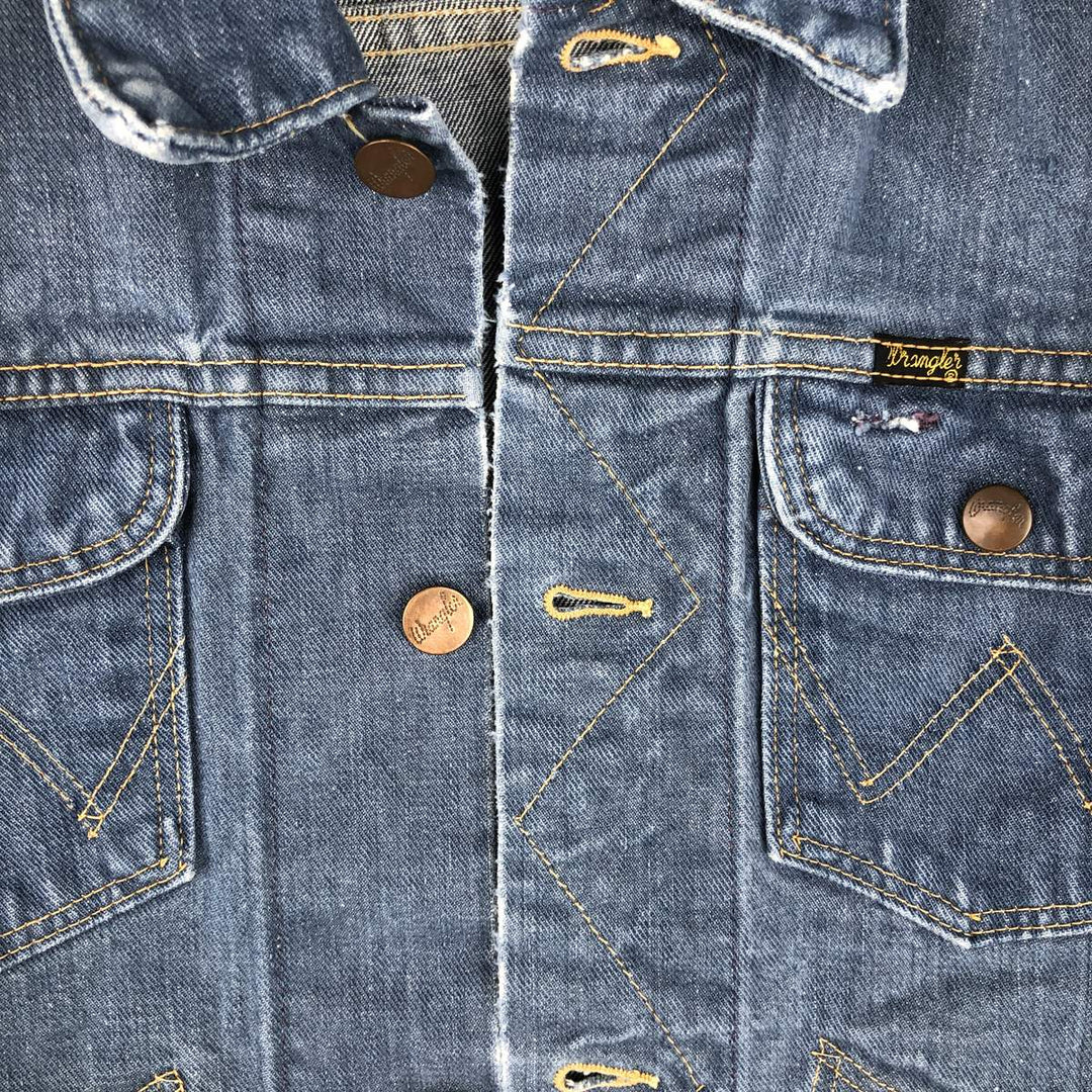 Vintage Wrangler denim jacket, size S, men's size S unclear blue type Vintage Second Hand