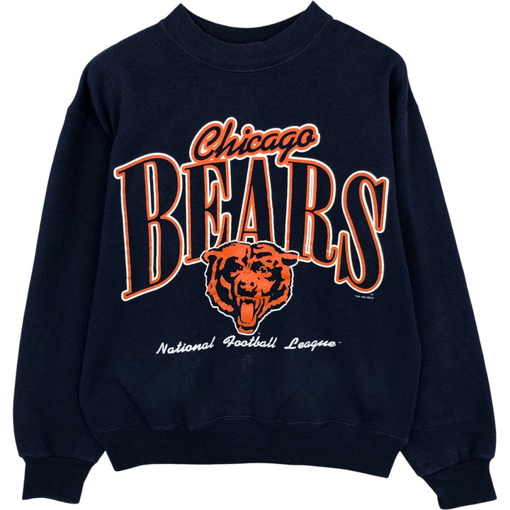 Vintage 90'S Hanes NFL Chicago Bears print sweatshirt, size M, men's cotton navy blue type Vintage Second Hand