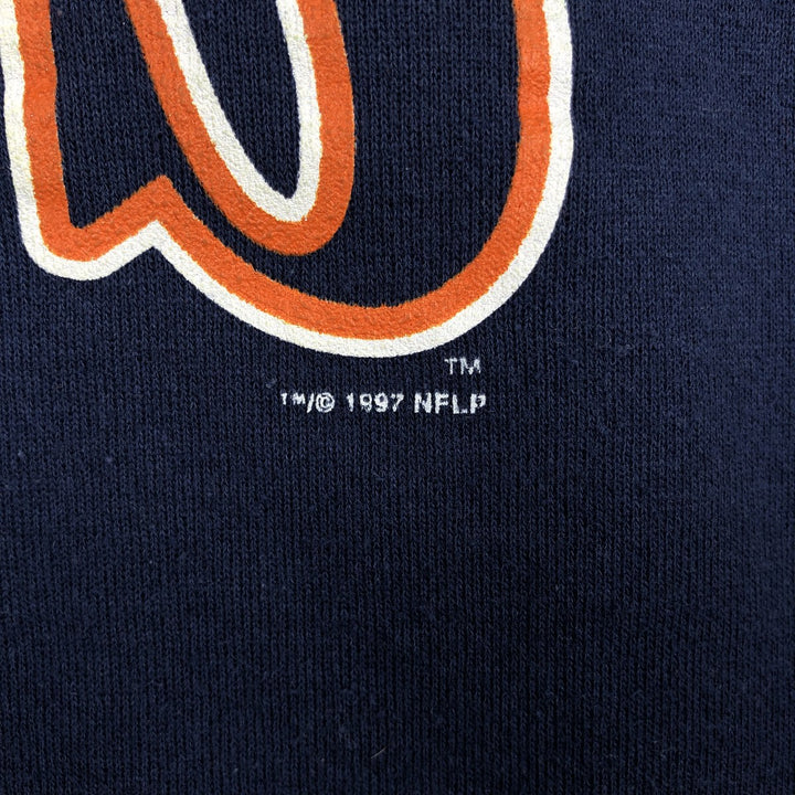 Vintage 90'S Hanes NFL Chicago Bears print sweatshirt, size M, men's cotton navy blue type Vintage Second Hand