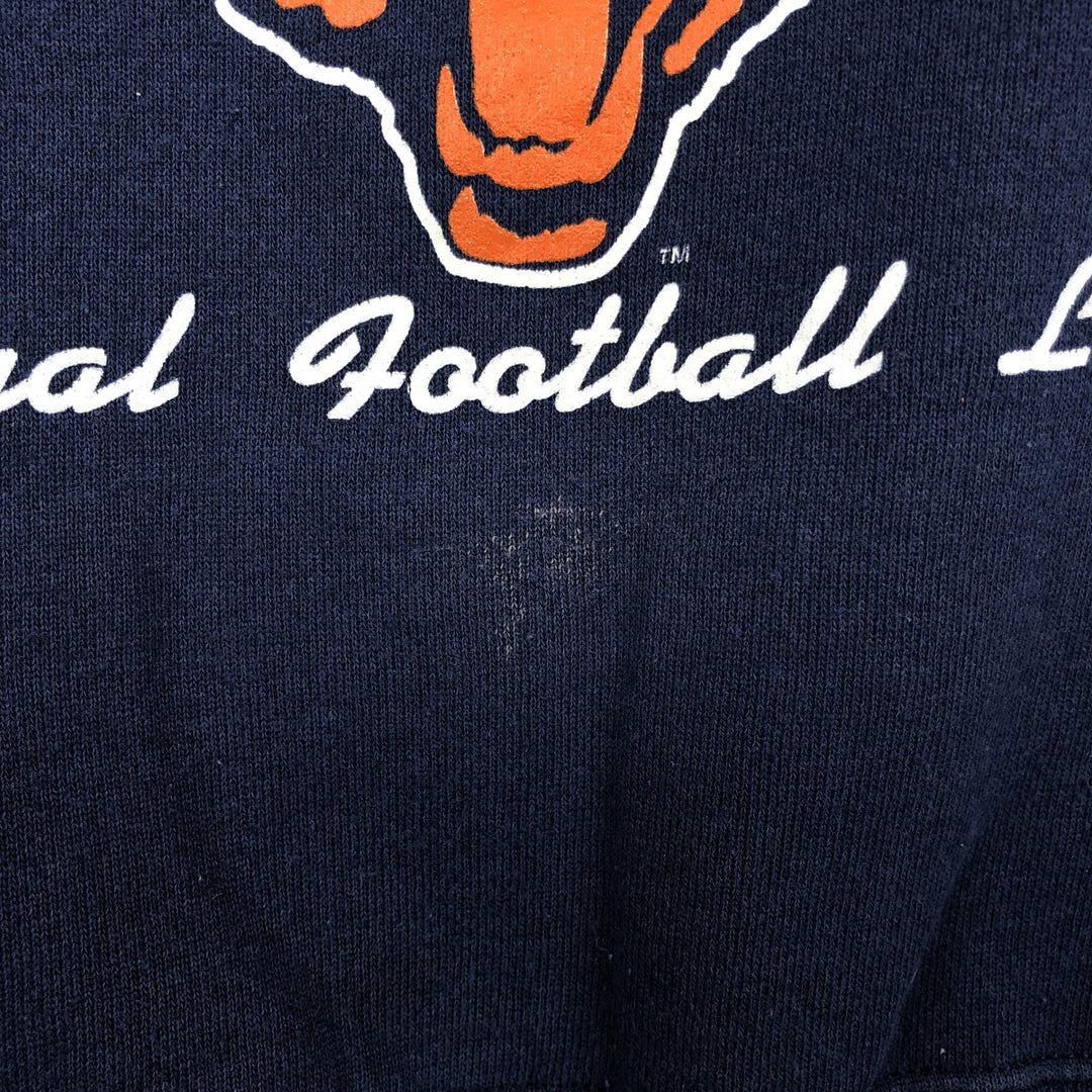 Vintage 90'S Hanes NFL Chicago Bears print sweatshirt, size M, men's cotton navy blue type Vintage Second Hand