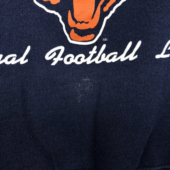 Vintage 90'S Hanes NFL Chicago Bears print sweatshirt, size M, men's cotton navy blue type Vintage Second Hand