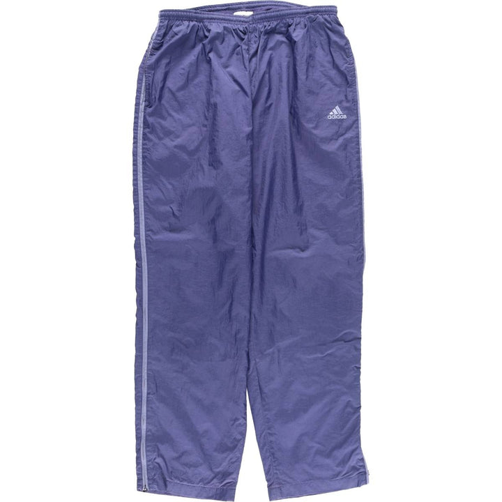 2000'S Adidas nylon pants, crinkle pants, men's size XL Nylon blue type Vintage Second Hand