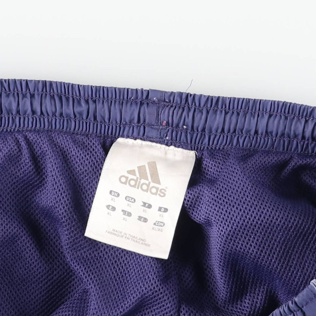 2000'S Adidas nylon pants, crinkle pants, men's size XL Nylon blue type Vintage Second Hand