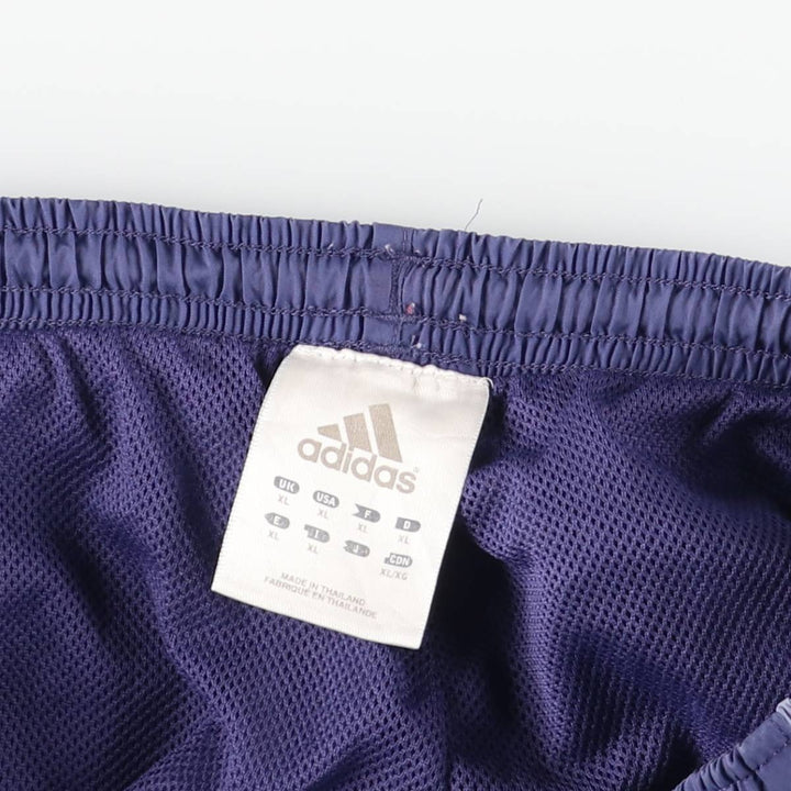 2000'S Adidas nylon pants, crinkle pants, men's size XL Nylon blue type Vintage Second Hand