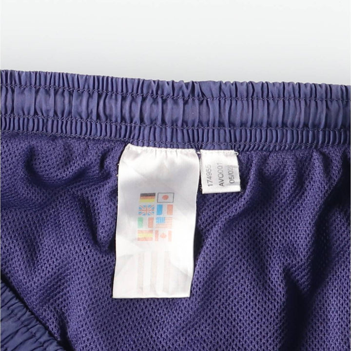 2000'S Adidas nylon pants, crinkle pants, men's size XL Nylon blue type Vintage Second Hand