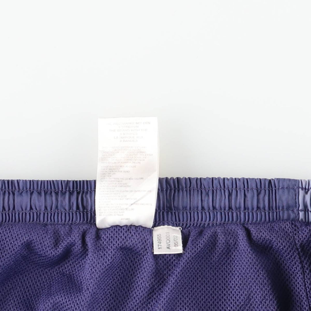 2000'S Adidas nylon pants, crinkle pants, men's size XL Nylon blue type Vintage Second Hand