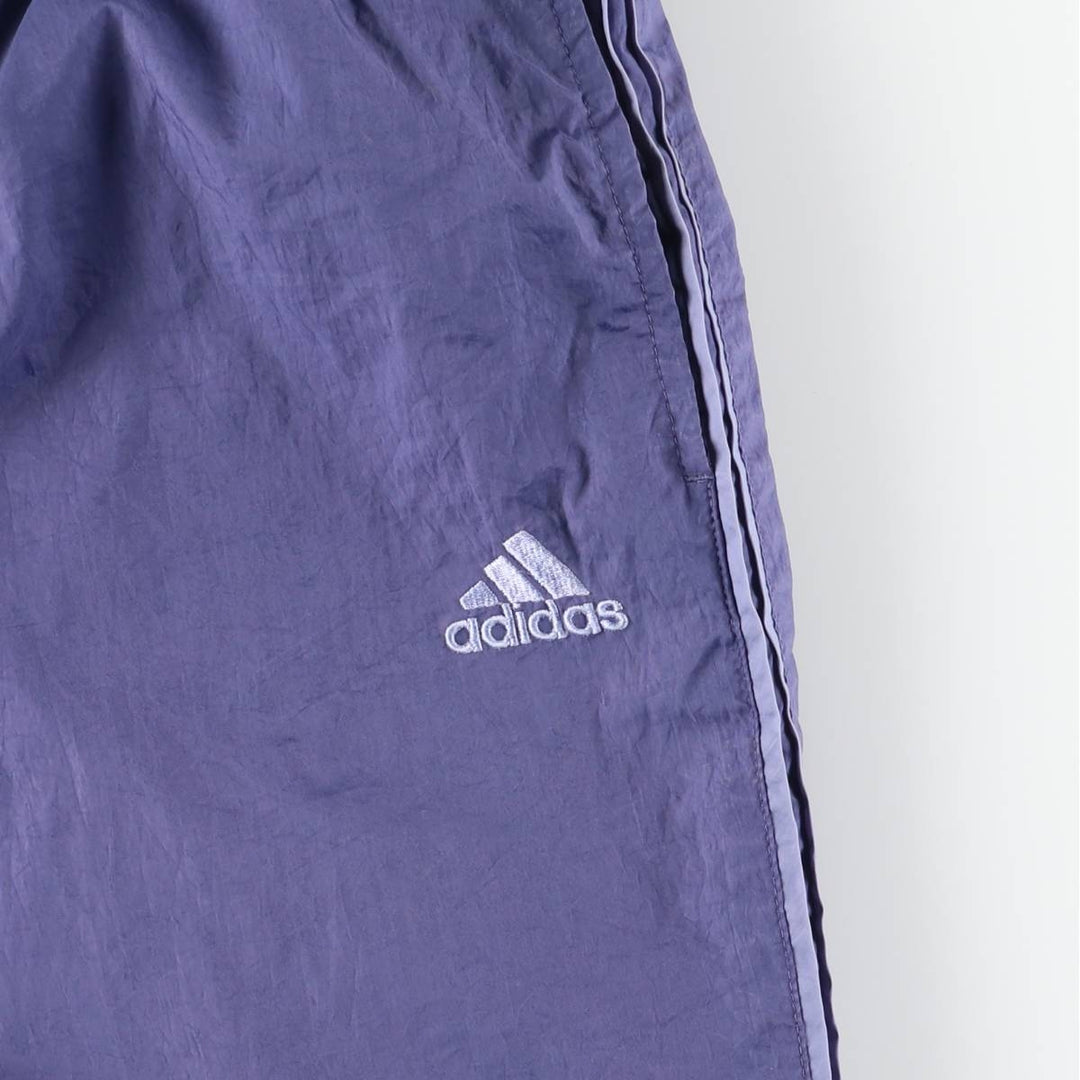 2000'S Adidas nylon pants, crinkle pants, men's size XL Nylon blue type Vintage Second Hand