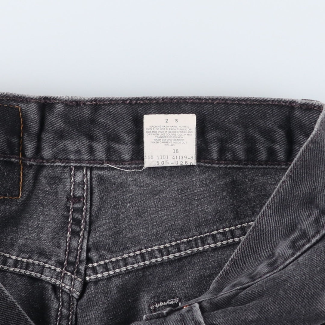 2000'S Levi's 505 Regular Fit Black Denim Tapered Denim Pants, Men's Size 28 cotton black type Vintage Second Hand
