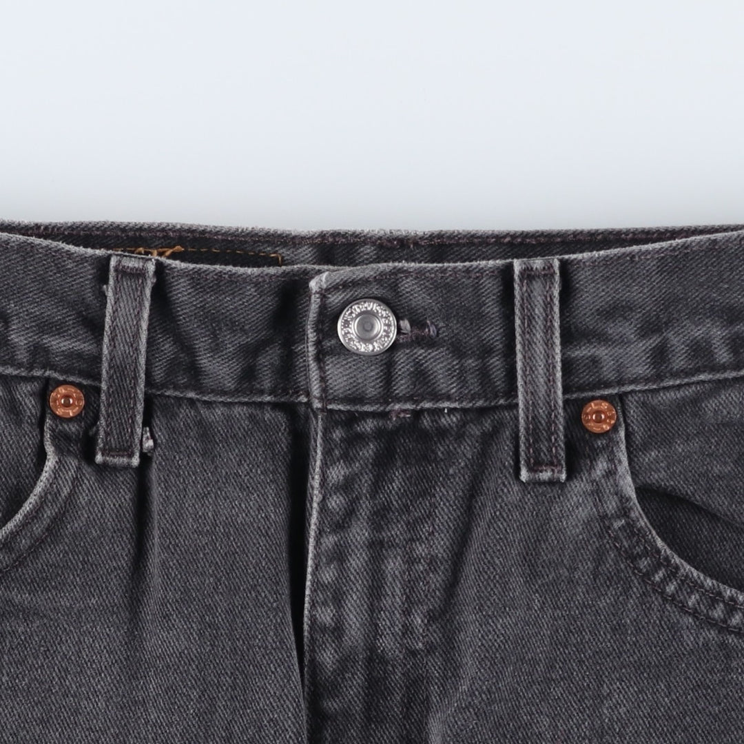 2000'S Levi's 505 Regular Fit Black Denim Tapered Denim Pants, Men's Size 28 cotton black type Vintage Second Hand