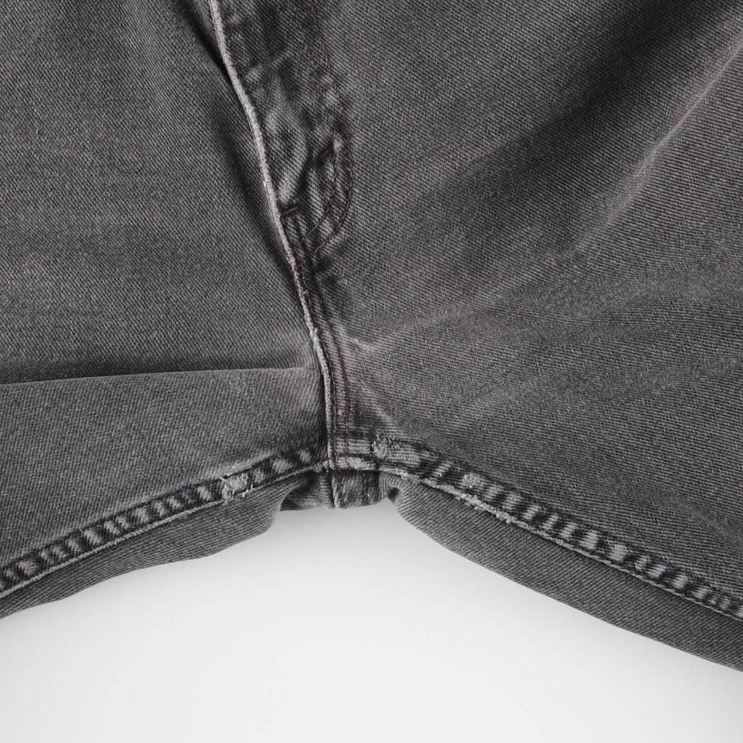 00'S Levi's 505 REGULAR FIT black denim tapered denim pants for men, size w32 cotton black type Vintage Second Hand