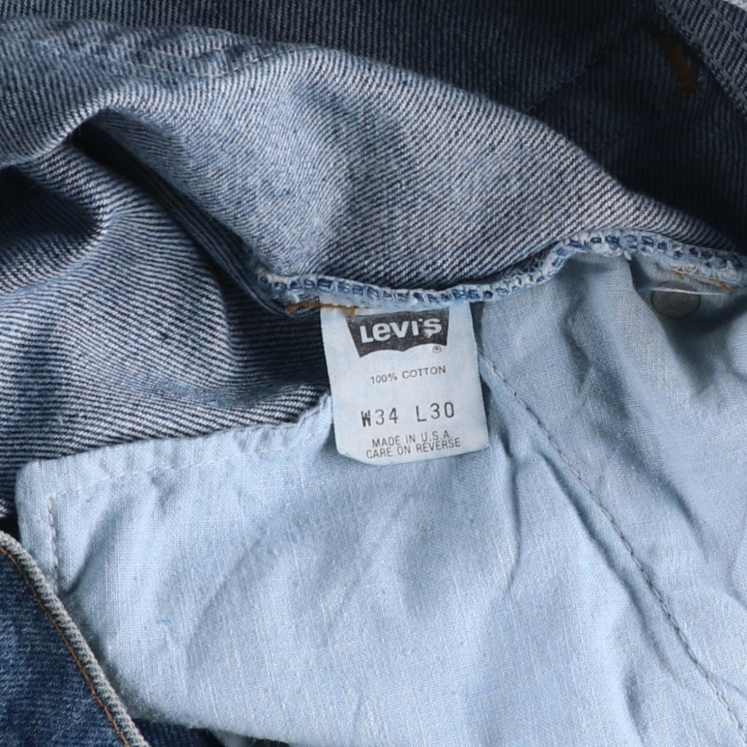 Levi's 505-0290 Tapered Denim Pants, Made in USA, Men's Size 34 (equivalent) cotton blue type Vintage Second Hand