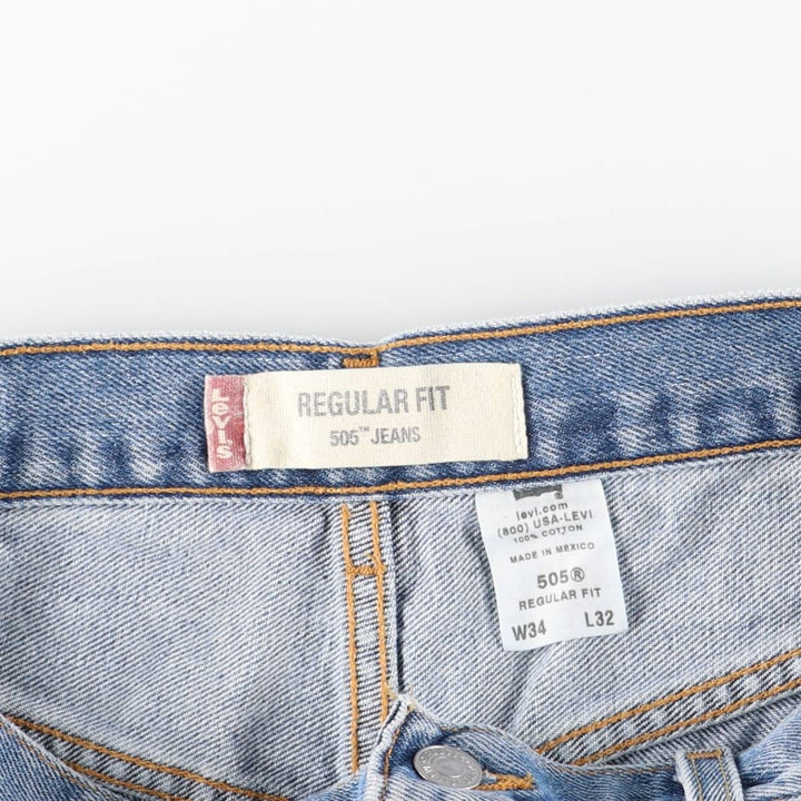 Levi's 505 REGULAR FIT tapered denim pants for men, size w31 cotton blue type Vintage Second Hand
