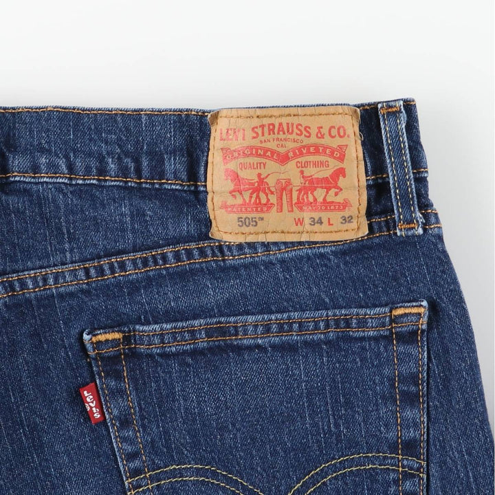 Levi's 505 tapered denim pants for men, equivalent to w35 cotton blue type Vintage Second Hand