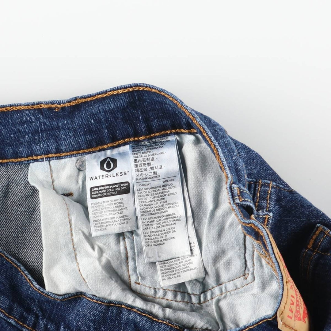 Levi's 505 tapered denim pants for men, equivalent to w35 cotton blue type Vintage Second Hand