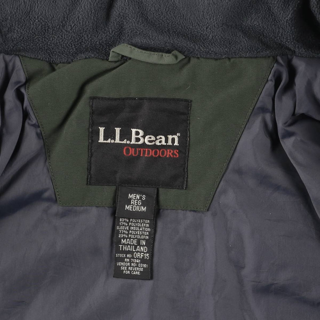 90s-00'S LL Bean OUTDOORS Padded Mountain Jacket, Shell Jacket, Puffer Jacket, Men's Size M Nylon Khaki type Vintage Second Hand