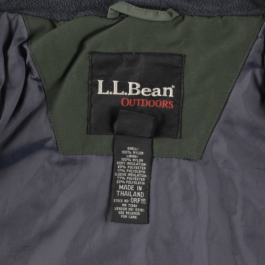 90s-00'S LL Bean OUTDOORS Padded Mountain Jacket, Shell Jacket, Puffer Jacket, Men's Size M Nylon Khaki type Vintage Second Hand